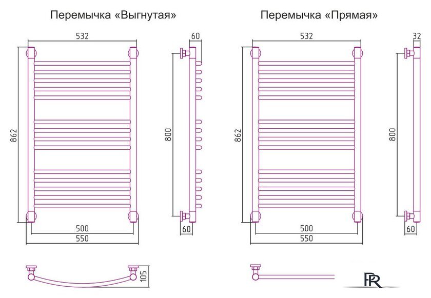 Полотенцесушитель Сунержа Богема+ 800x500 032-0220-8050 - Изображение №3 — Интернет-магазин ПроЗаказ
