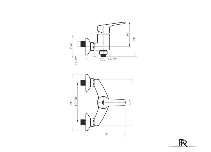 Смеситель Rubineta Uno-12/K (BK2) N20D661 - Изображение №2 — Интернет-магазин ПроЗаказ