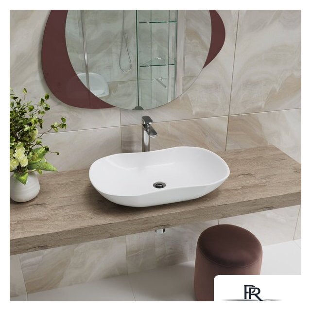 Умывальник Lauter 21570 + клапан 21190W + сифон 21635W (белый матовый) - Изображение №9 — Интернет-магазин ПроЗаказ