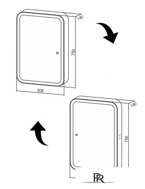  Silver Mirrors Шкаф с зеркалом Фиджи flip 50x75 LED-00002471 - Изображение №6 — Интернет-магазин ПроЗаказ