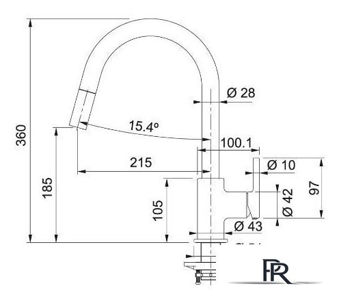 Смеситель Franke Lina 115.0626.057 (серый) - Изображение №2 — Интернет-магазин ПроЗаказ