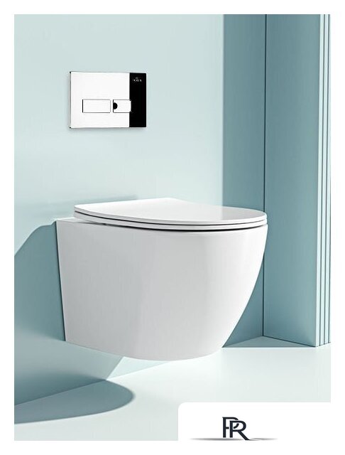 Унитаз подвесной Roxen Antares One Rimless 6 в 1 StounFix Dual Fresh 583589 (кнопка: хром) - Изображение №9 — Интернет-магазин ПроЗаказ