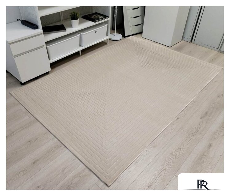 Ковер для жилой комнаты Radjab Carpet Сканди Сизаль Прямоугольник 10936B 12226RK (1.6x2.3, Krem/Krem) - Изображение №2 — Интернет-магазин ПроЗаказ