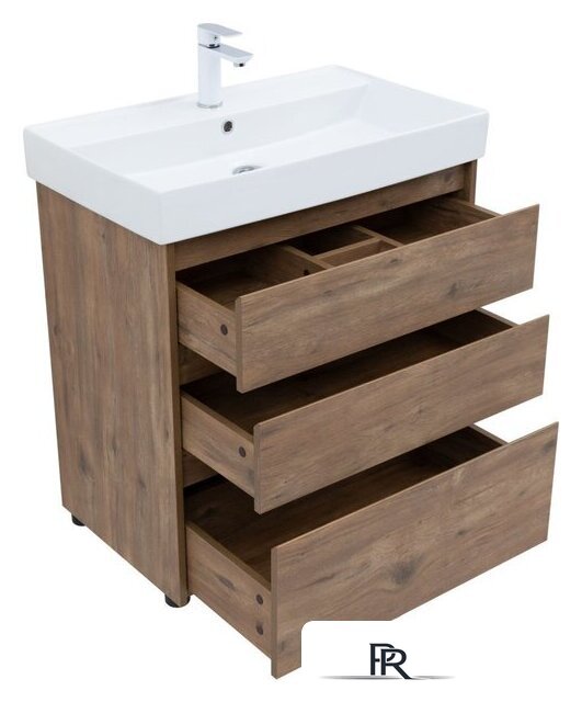  Aquanet Тумба под умывальник Nova Lite 75 302474 (дуб рустикальный) - Изображение №5 — Интернет-магазин ПроЗаказ