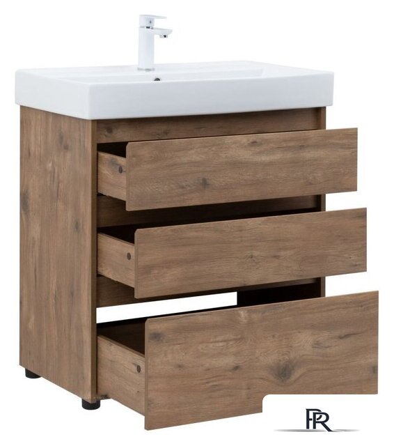  Aquanet Тумба под умывальник Nova Lite 75 302474 (дуб рустикальный) - Изображение №4 — Интернет-магазин ПроЗаказ