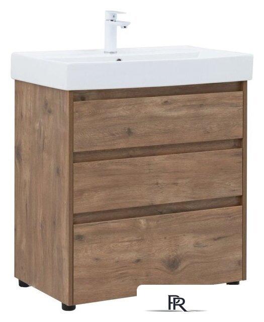  Aquanet Тумба под умывальник Nova Lite 75 302474 (дуб рустикальный) - Изображение №8 — Интернет-магазин ПроЗаказ