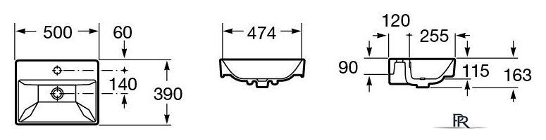 Умывальник Roca Oleta 50 73274C300Y (белый) - Изображение №5 — Интернет-магазин ПроЗаказ