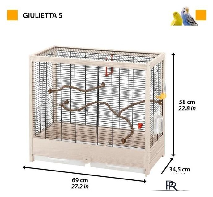 Клетка Ferplast Giulietta 5 52067117 - Изображение №2 — Интернет-магазин ПроЗаказ