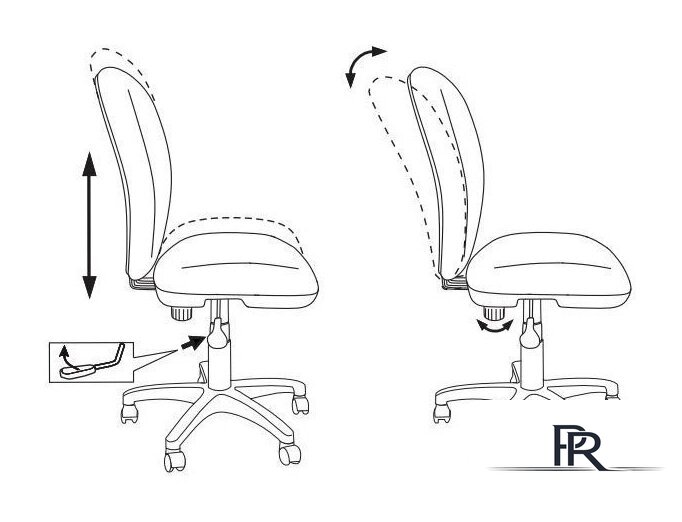 Компьютерное кресло Бюрократ KD-W10/STICK-PINK (малиновый) - Изображение №6 — Интернет-магазин ПроЗаказ