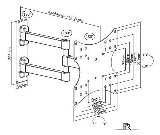 Кронштейн для телевизора Ultramounts UM867W (белый) - Изображение №11 — Интернет-магазин ПроЗаказ
