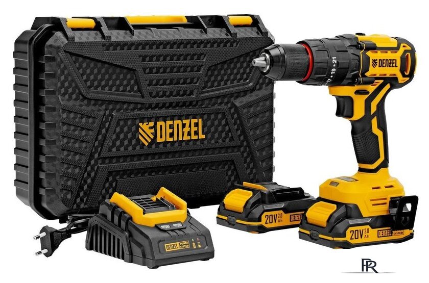 Ударная дрель-шуруповерт Denzel CIDH-BL-20 (с 2-мя АКБ, кейс) - Изображение №1 — Интернет-магазин ПроЗаказ