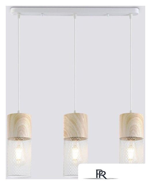 Подвесная люстра Ambrella light TR8499/3 WH/WD (белый/дерево) - Изображение №1 — Интернет-магазин ПроЗаказ