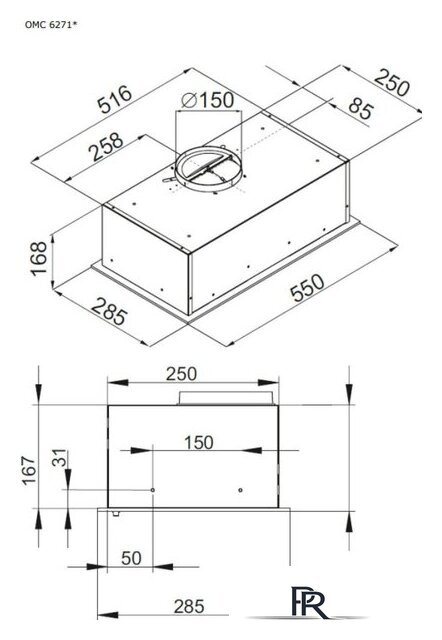 Кухонная вытяжка Amica OMC6274B STUDIO - Изображение №2 — Интернет-магазин ПроЗаказ