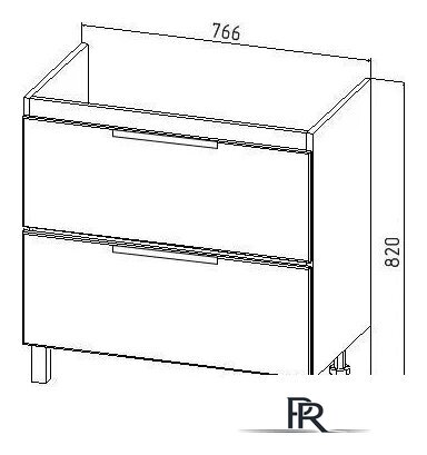  Viant Тумба под умывальник Берлин Moduo 80 VBER80MDBEL-T2Y - Изображение №4 — Интернет-магазин ПроЗаказ