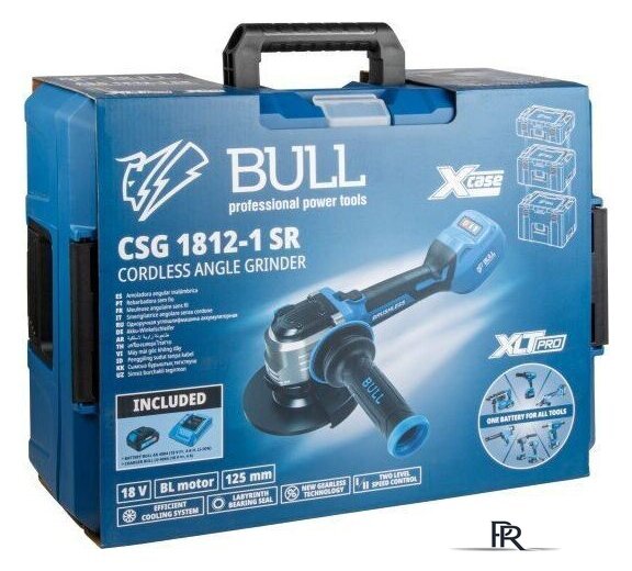 Угловая шлифмашина Bull CSG 1812-1 SR XLTpro Xcase 1333997 (с 1-м АКБ, кейс) - Изображение №15 — Интернет-магазин ПроЗаказ