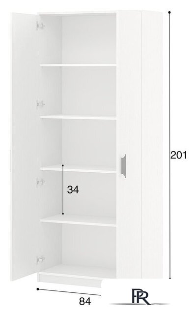 Шкаф распашной Involux Престон 226H004 (белый структурный) - Изображение №6 — Интернет-магазин ПроЗаказ