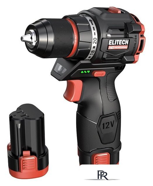 Дрель-шуруповерт ELITECH CD 12L2 E2201.038.01 (с 2-мя АКБ, кейс) - Изображение №1 — Интернет-магазин ПроЗаказ