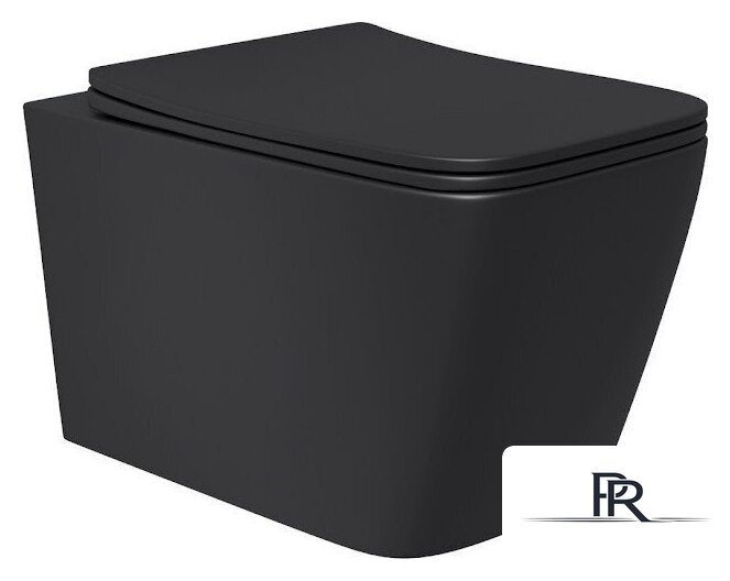 Унитаз подвесной Lauter Magdeburg с жестким сиденьем Soft Close 21103EC (черный матовый, скрытое крепление) - Изображение №9 — Интернет-магазин ПроЗаказ