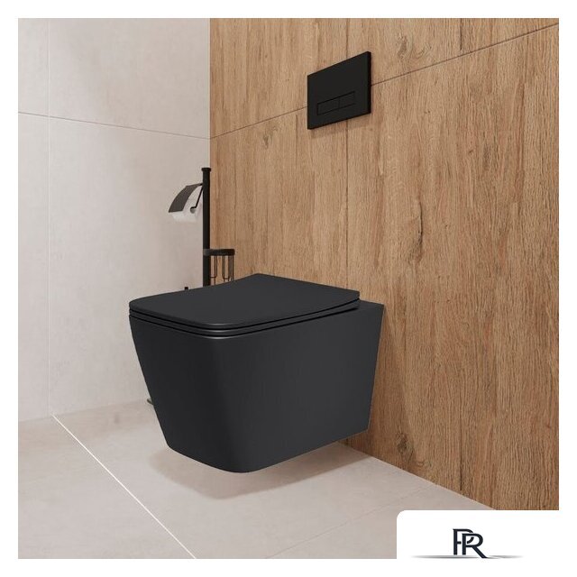 Унитаз подвесной Lauter Magdeburg с жестким сиденьем Soft Close 21103EC (черный матовый, скрытое крепление) - Изображение №6 — Интернет-магазин ПроЗаказ