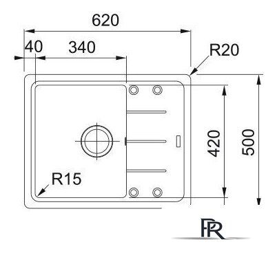 Кухонная мойка Franke Basis BFG 611-62 114.0716.316 (серый сланец) - Изображение №3 — Интернет-магазин ПроЗаказ