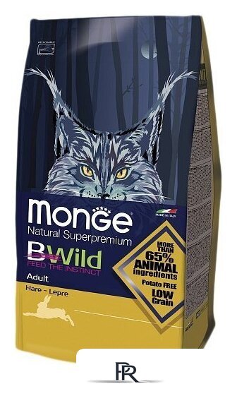 Сухой корм для кошек Monge BWild Adult Hare 10 кг - Изображение №1 — Интернет-магазин ПроЗаказ