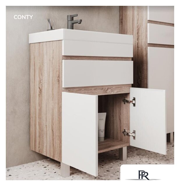  Volna Тумба с умывальником Conty 70.2D.1Y Lake 70 (напольная) - Изображение №4 — Интернет-магазин ПроЗаказ