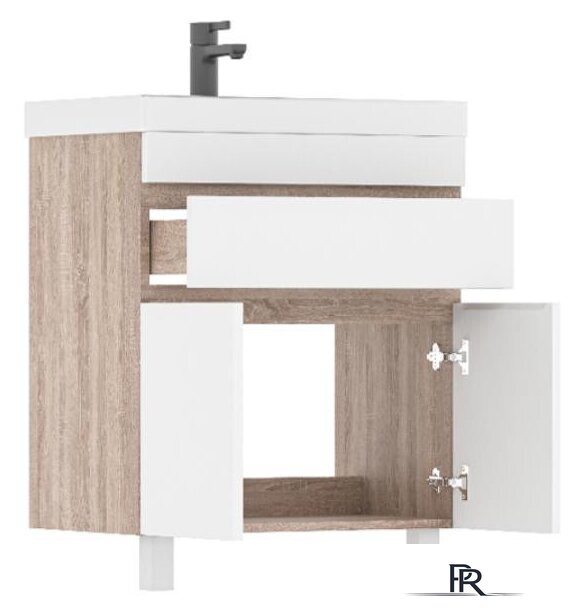  Volna Тумба с умывальником Conty 70.2D.1Y Lake 70 (напольная) - Изображение №3 — Интернет-магазин ПроЗаказ