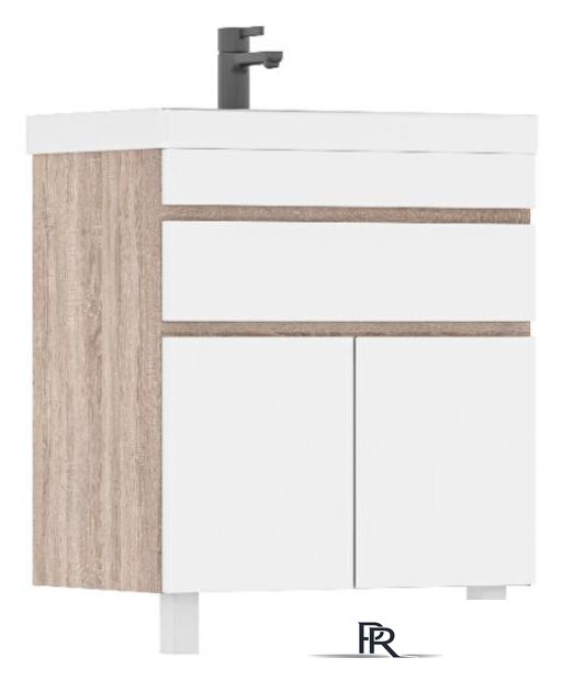  Volna Тумба с умывальником Conty 70.2D.1Y Lake 70 (напольная) - Изображение №1 — Интернет-магазин ПроЗаказ