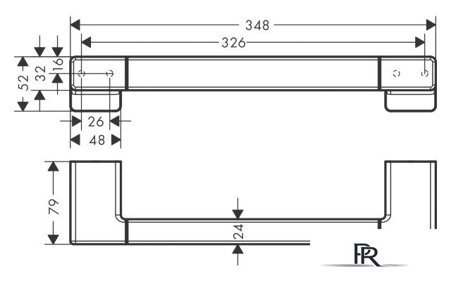 Поручень Hansgrohe AddStoris 41744140 - Изображение №2 — Интернет-магазин ПроЗаказ
