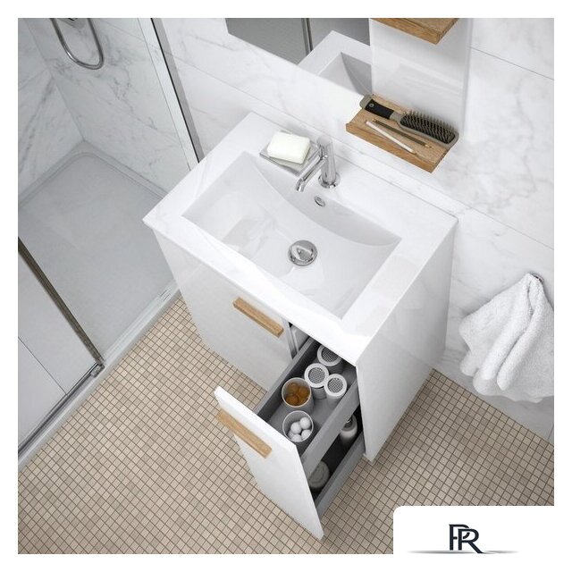  Lauter Тумба под умывальник Adri 59 (белый глянец) - Изображение №5 — Интернет-магазин ПроЗаказ