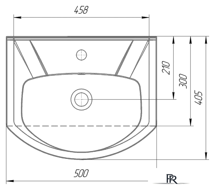 Умывальник Rosa Элеганс 500 50x40.5 - Изображение №2 — Интернет-магазин ПроЗаказ