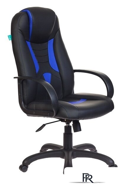Игровое (геймерское) кресло Zombie VIKING-8/BL+BLUE (черный/синий) - Изображение №1 — Интернет-магазин ПроЗаказ