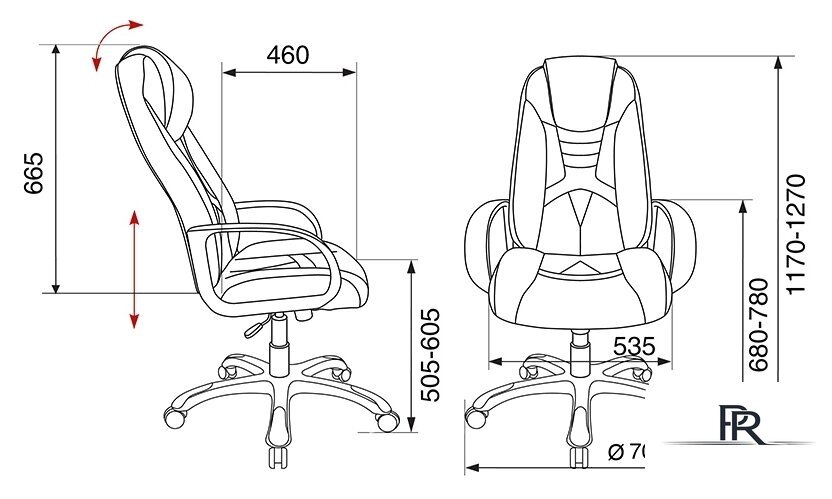 Игровое (геймерское) кресло Zombie VIKING-8/BL+BLUE (черный/синий) - Изображение №6 — Интернет-магазин ПроЗаказ