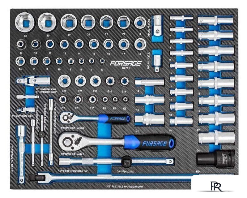 Набор трещотка с головками FORSAGE F-K4701 (70 предметов) - Изображение №2 — Интернет-магазин ПроЗаказ