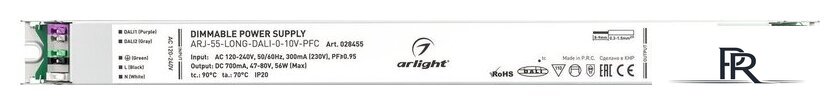 Блок питания Arlight ARJ-55-LONG-DALI-0-10V-PFC 028455 - Изображение №2 — Интернет-магазин ПроЗаказ