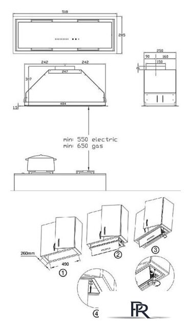 Кухонная вытяжка Korting KHI 6997 GW - Изображение №4 — Интернет-магазин ПроЗаказ
