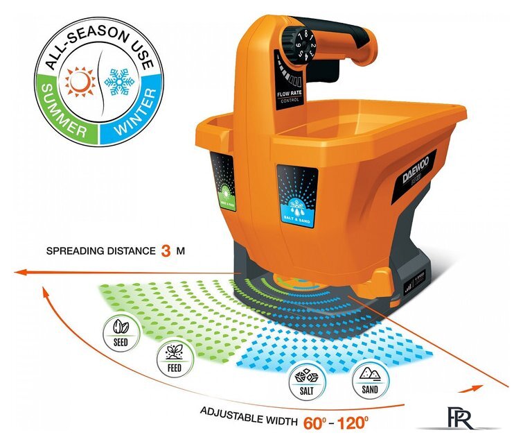 Разбрасыватель-сеялка Daewoo Power DASP 321Li SET (с 1-им АКБ) - Изображение №2 — Интернет-магазин ПроЗаказ