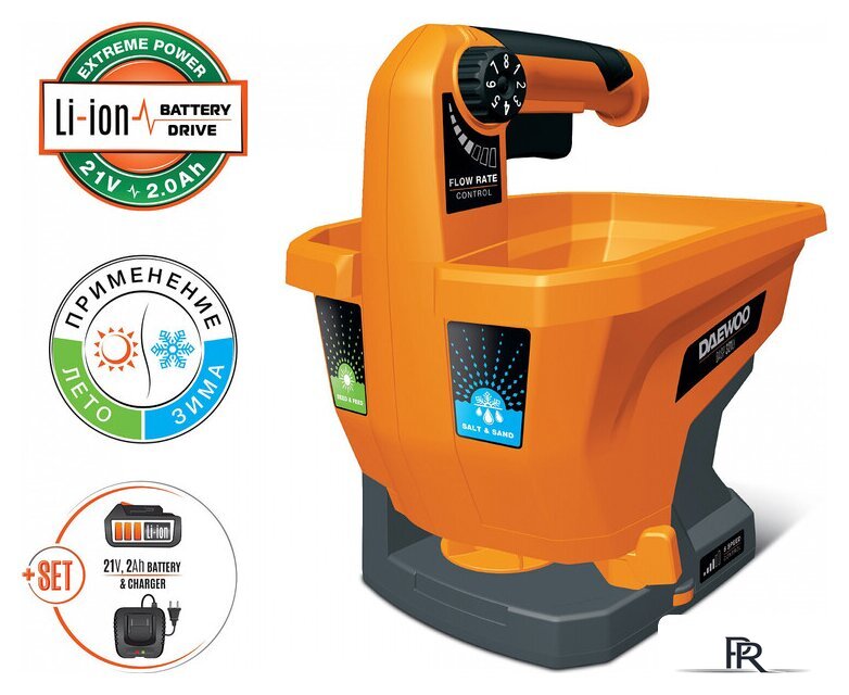 Разбрасыватель-сеялка Daewoo Power DASP 321Li SET (с 1-им АКБ) - Изображение №1 — Интернет-магазин ПроЗаказ