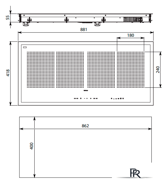 Варочная панель Falmec Piano Induzione 2 zone 88x42 - Изображение №3 — Интернет-магазин ПроЗаказ