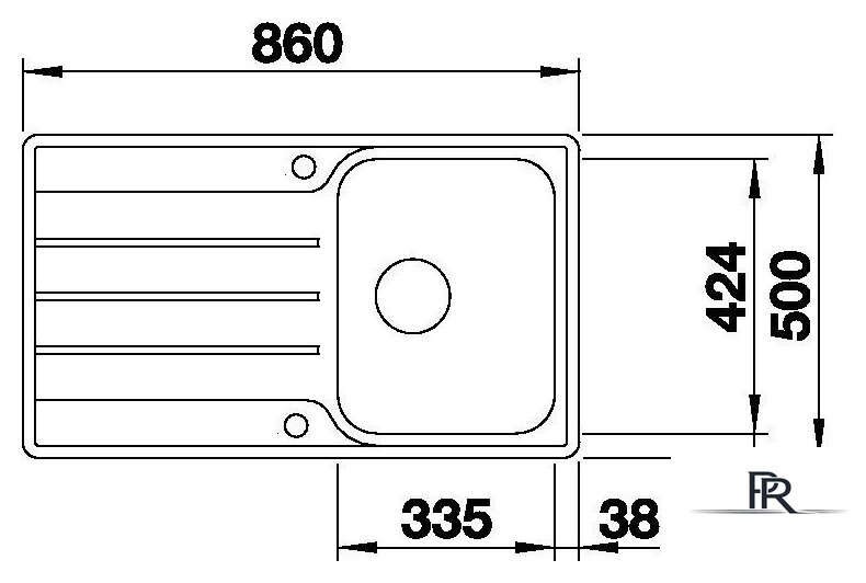 Кухонная мойка Blanco Lemis 45 S-IF 523031 (нержавеющая сталь) - Изображение №3 — Интернет-магазин ПроЗаказ