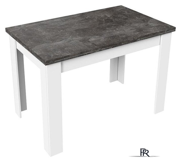 Кухонный стол Трия Промо тип 4 (белый/ателье темный) - Изображение №1 — Интернет-магазин ПроЗаказ