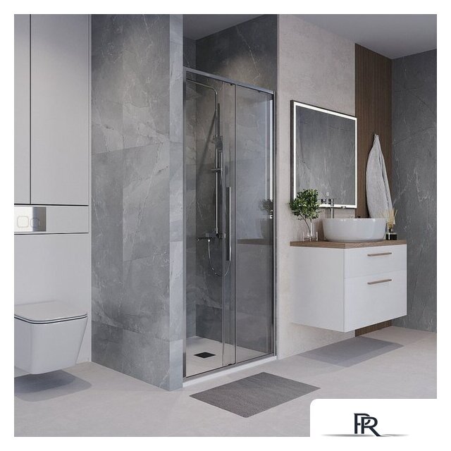 Душевая дверь Niagara NG-64-11A 110x195 (хром/прозрачное стекло) - Изображение №9 — Интернет-магазин ПроЗаказ