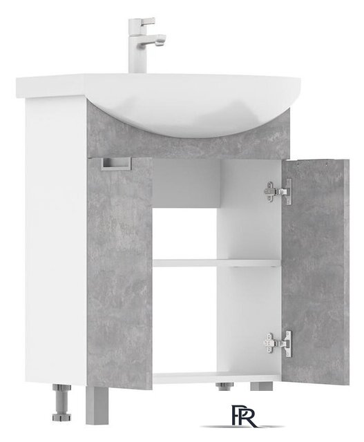  Volna Тумба под умывальник Vario Z 50.2D Рива (бетон, напольная) - Изображение №2 — Интернет-магазин ПроЗаказ