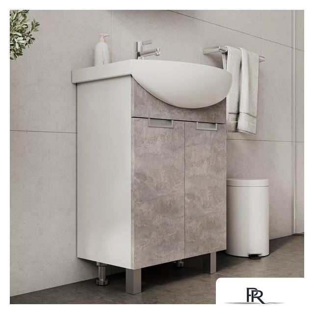  Volna Тумба под умывальник Vario Z 50.2D Рива (бетон, напольная) - Изображение №3 — Интернет-магазин ПроЗаказ