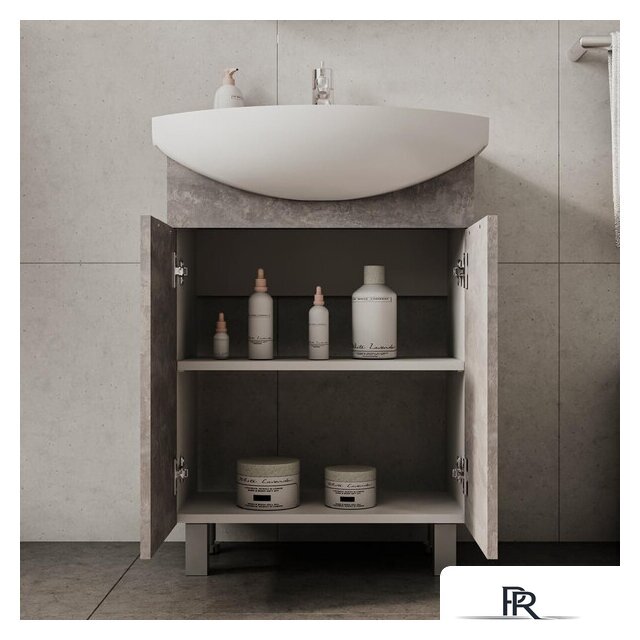  Volna Тумба под умывальник Vario Z 50.2D Рива (бетон, напольная) - Изображение №8 — Интернет-магазин ПроЗаказ