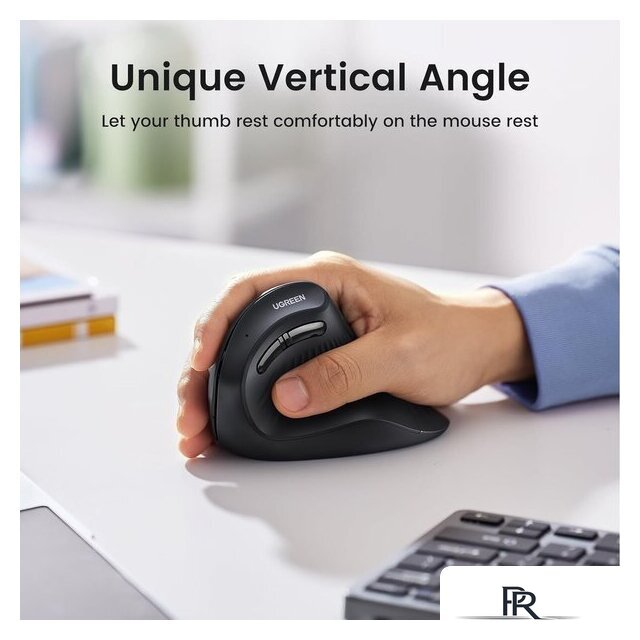 Вертикальная мышь Ugreen MU008 25444 (черный) - Изображение №6 — Интернет-магазин ПроЗаказ