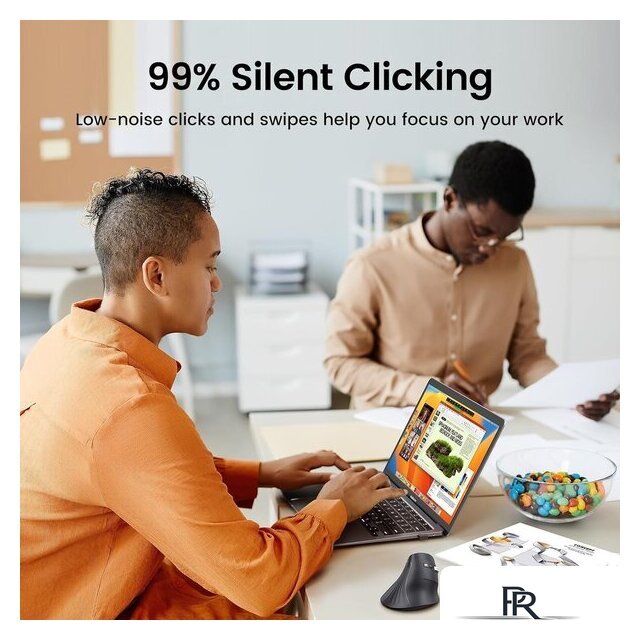 Вертикальная мышь Ugreen MU008 25444 (черный) - Изображение №4 — Интернет-магазин ПроЗаказ