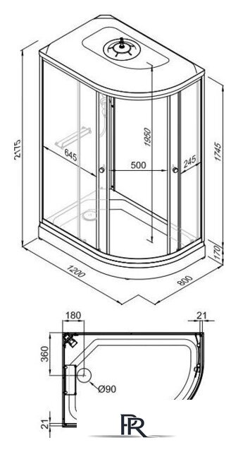 Душевая кабина Triton Коралл А 120x80 L - Изображение №8 — Интернет-магазин ПроЗаказ