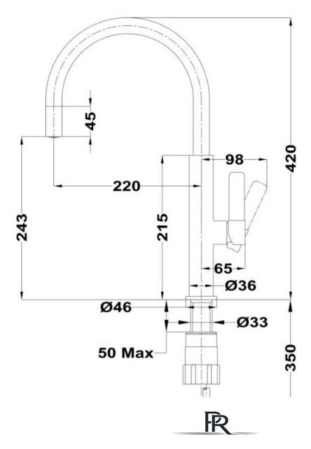 Смеситель TEKA Fot 116030024 - Изображение №2 — Интернет-магазин ПроЗаказ