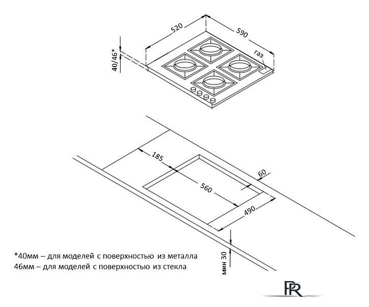 Варочная панель Korting HGG 6825 CTB - Изображение №2 — Интернет-магазин ПроЗаказ